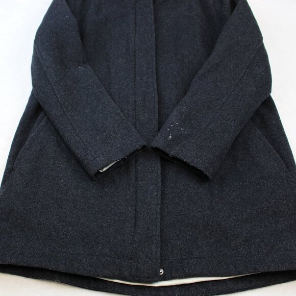 Pendleton Hidden Button High Neck Wool Long Winter Coat Unisex Womens (M) - Picture 8 of 12